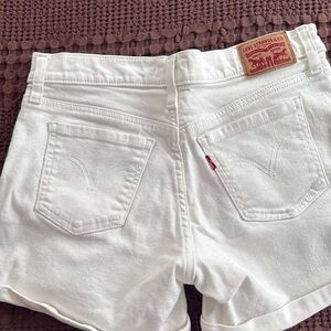 Levi's Women's Bright White Jean Shorts